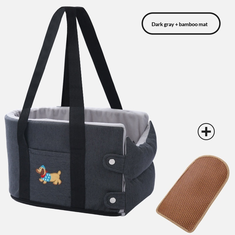 Cozy Car Console Dog Bed for Small Pets