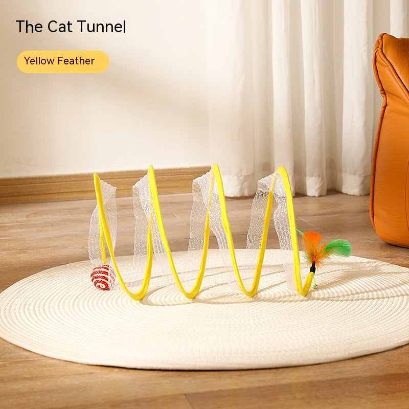 Cozy Foldable Cat Tunnel for Play, Hide & Pounce