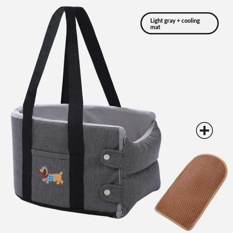 Cozy Car Console Dog Bed for Small Pets