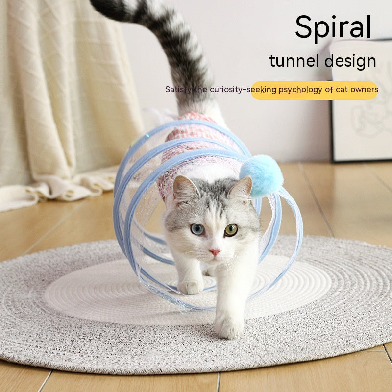 Cozy Foldable Cat Tunnel for Play, Hide & Pounce