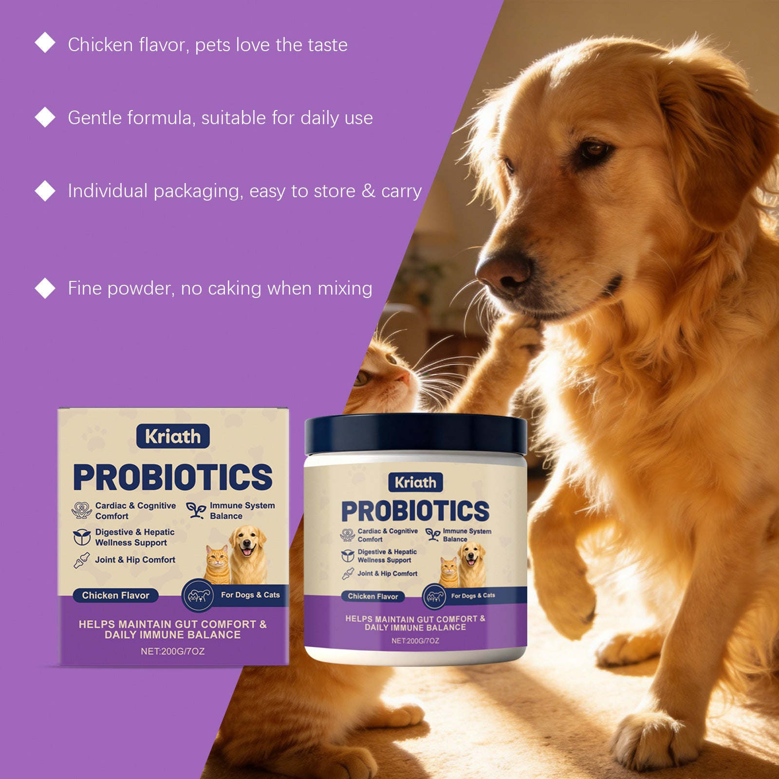Probiotic Powder for Dogs and Cats Digestive Health