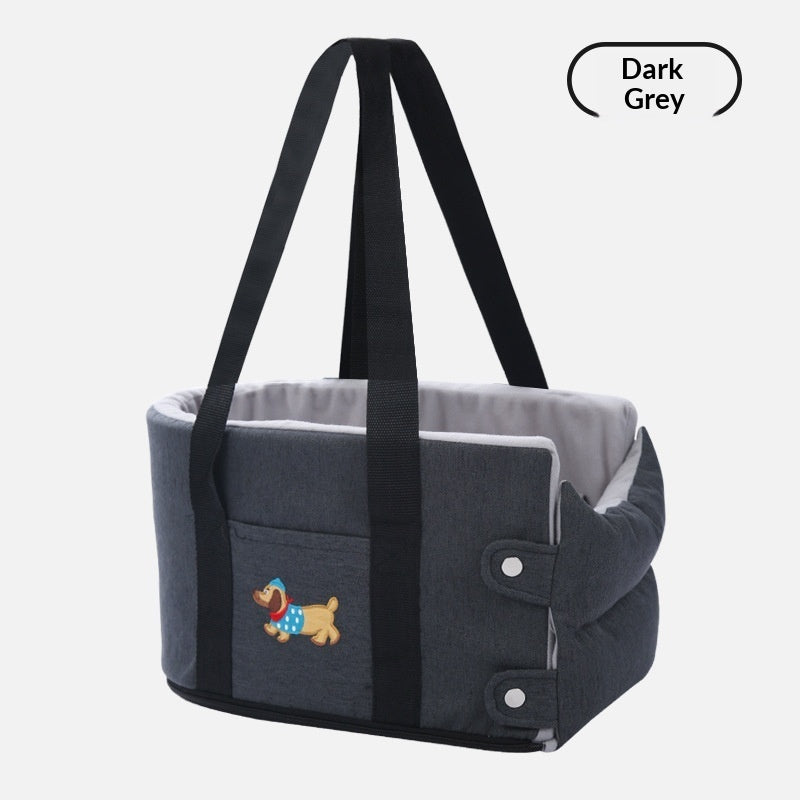 Cozy Car Console Dog Bed for Small Pets