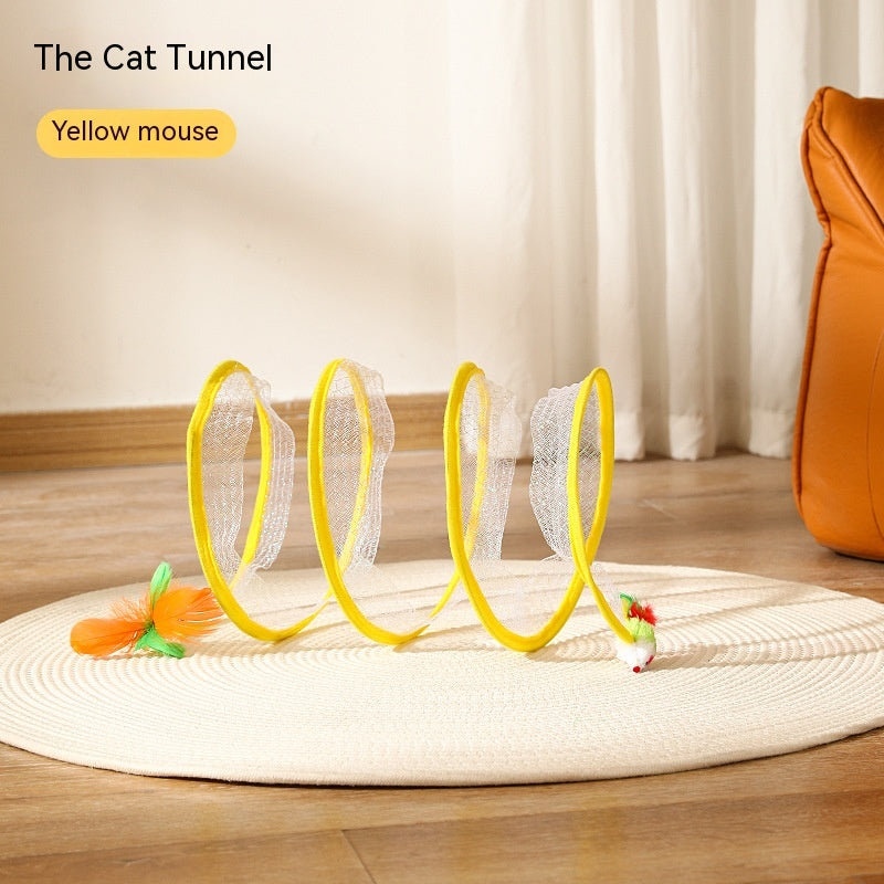 Cozy Foldable Cat Tunnel for Play, Hide & Pounce