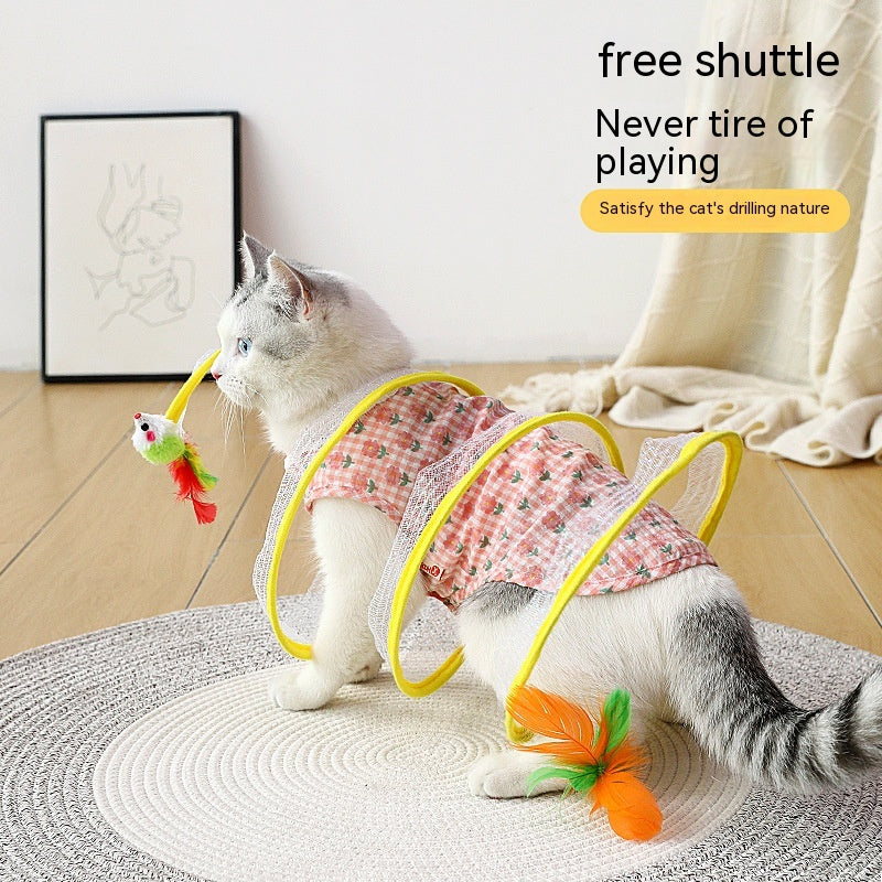 Cozy Foldable Cat Tunnel for Play, Hide & Pounce
