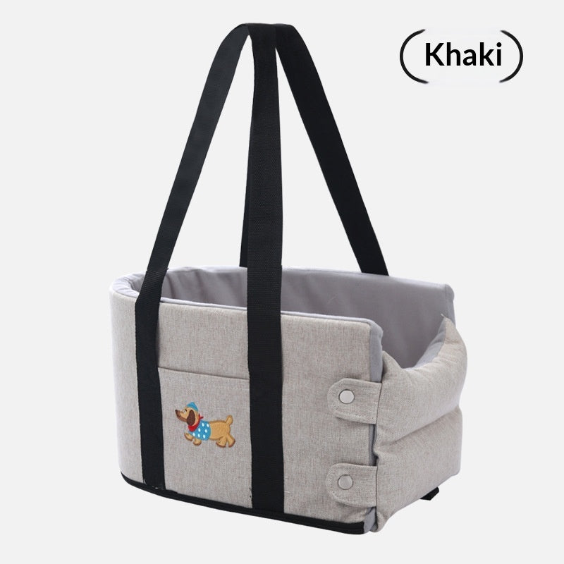 Cozy Car Console Dog Bed for Small Pets