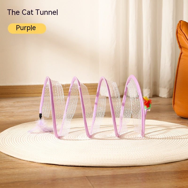 Cozy Foldable Cat Tunnel for Play, Hide & Pounce