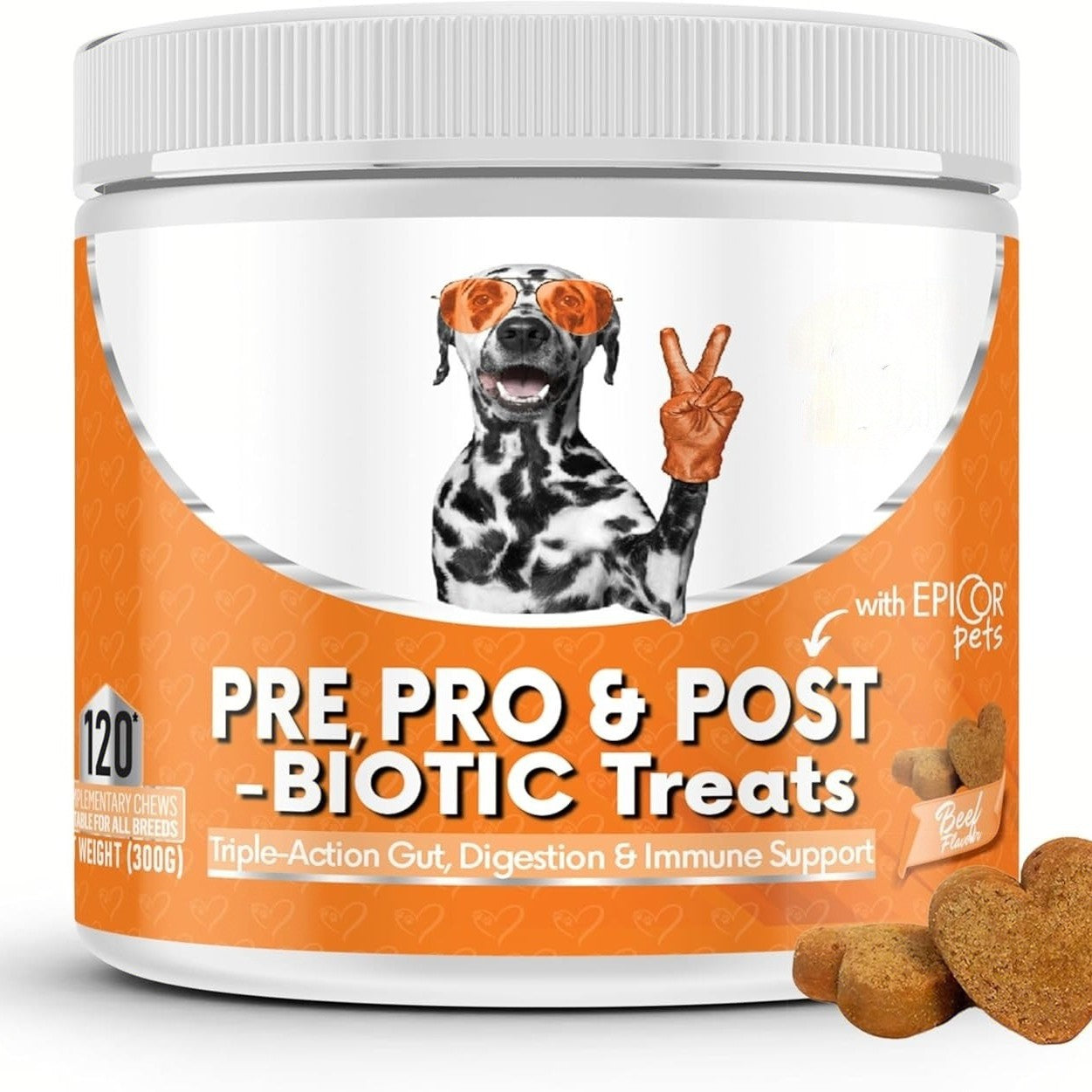 Dog Prebiotic Digestive Treats for Gut Health and Intestinal Support