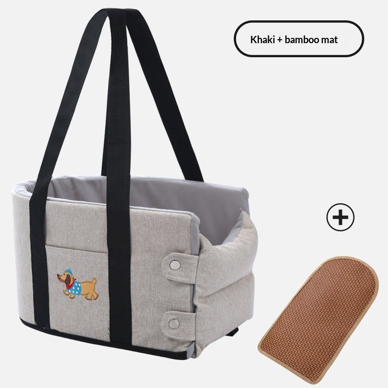 Cozy Car Console Dog Bed for Small Pets