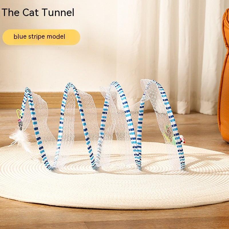 Cozy Foldable Cat Tunnel for Play, Hide & Pounce