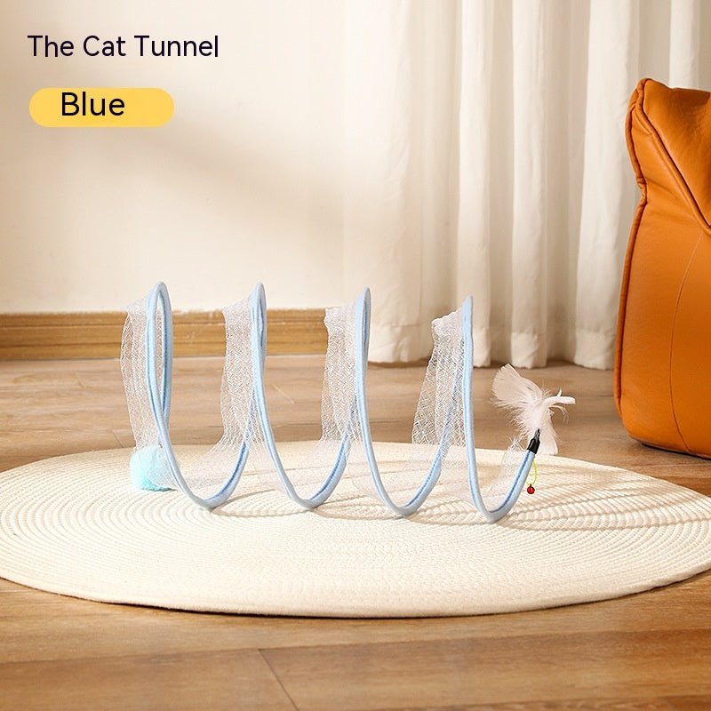 Cozy Foldable Cat Tunnel for Play, Hide & Pounce